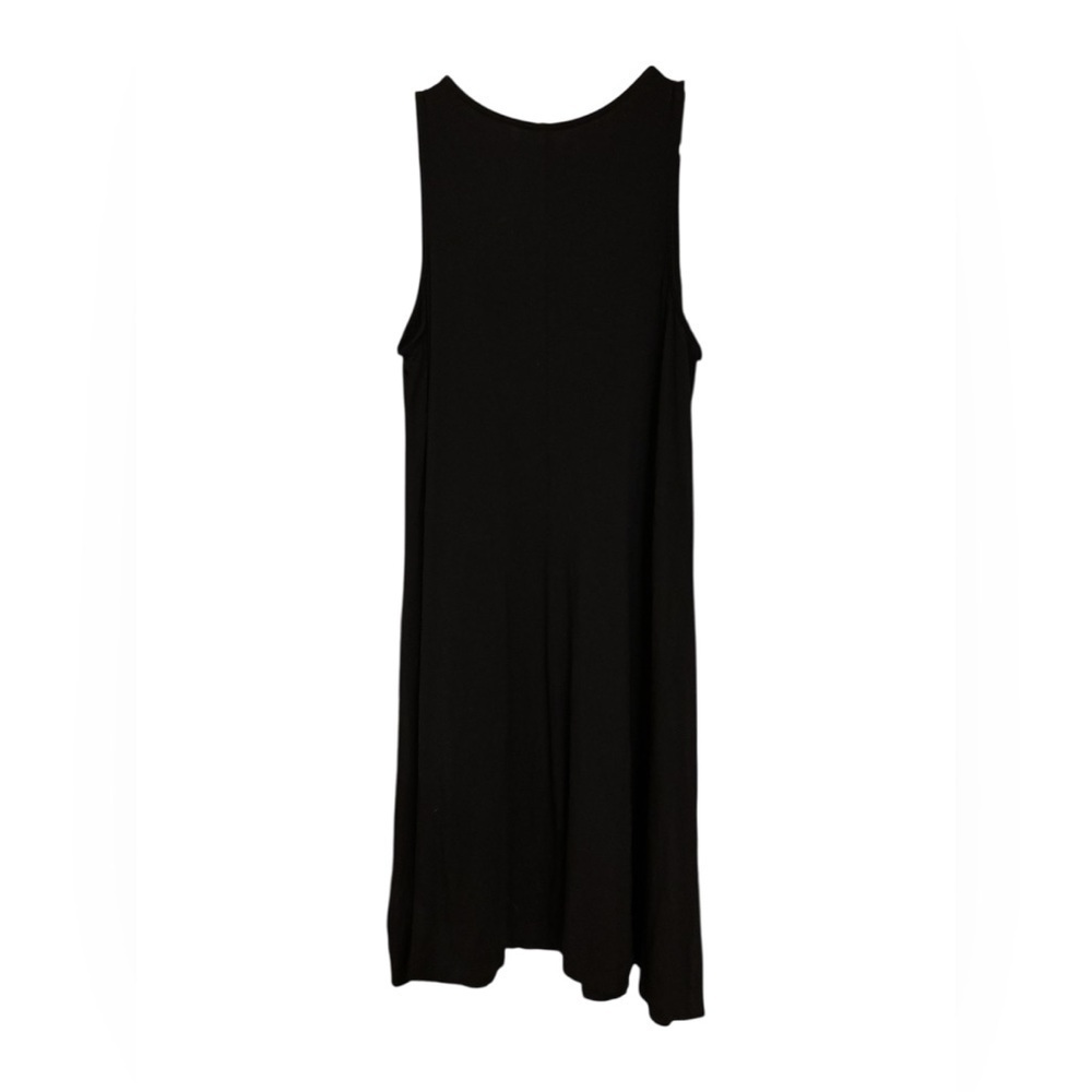 Goth All Black Sleeveless Midi Dress - Picture 2 of 6